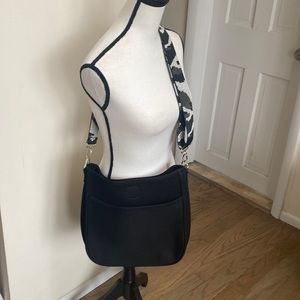 Neoprene Black Messenger Bag